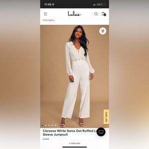 White Lulus jumpsuit